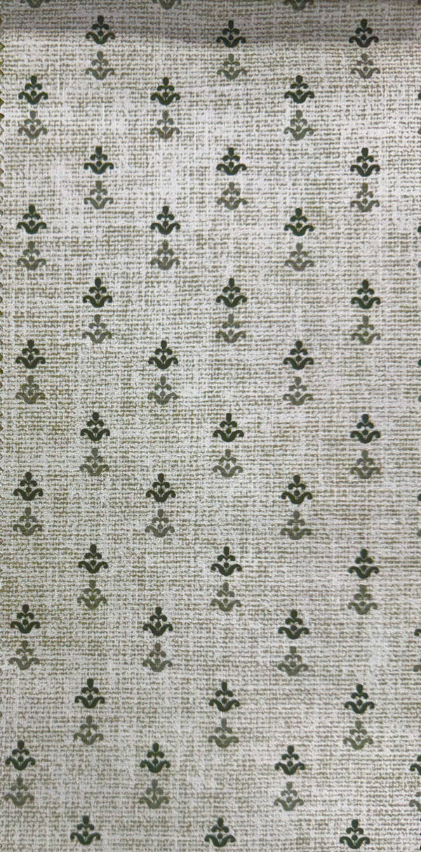 Textured fabric pattern with small decorative elements on a gray background